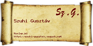 Szuhi Gusztáv névjegykártya